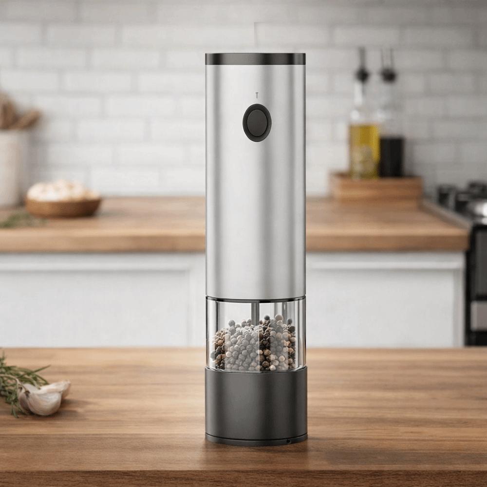 USB Rechargeable Salt Pepper Mill Large Capacity Auto Spices Grinders Kitchen Tool