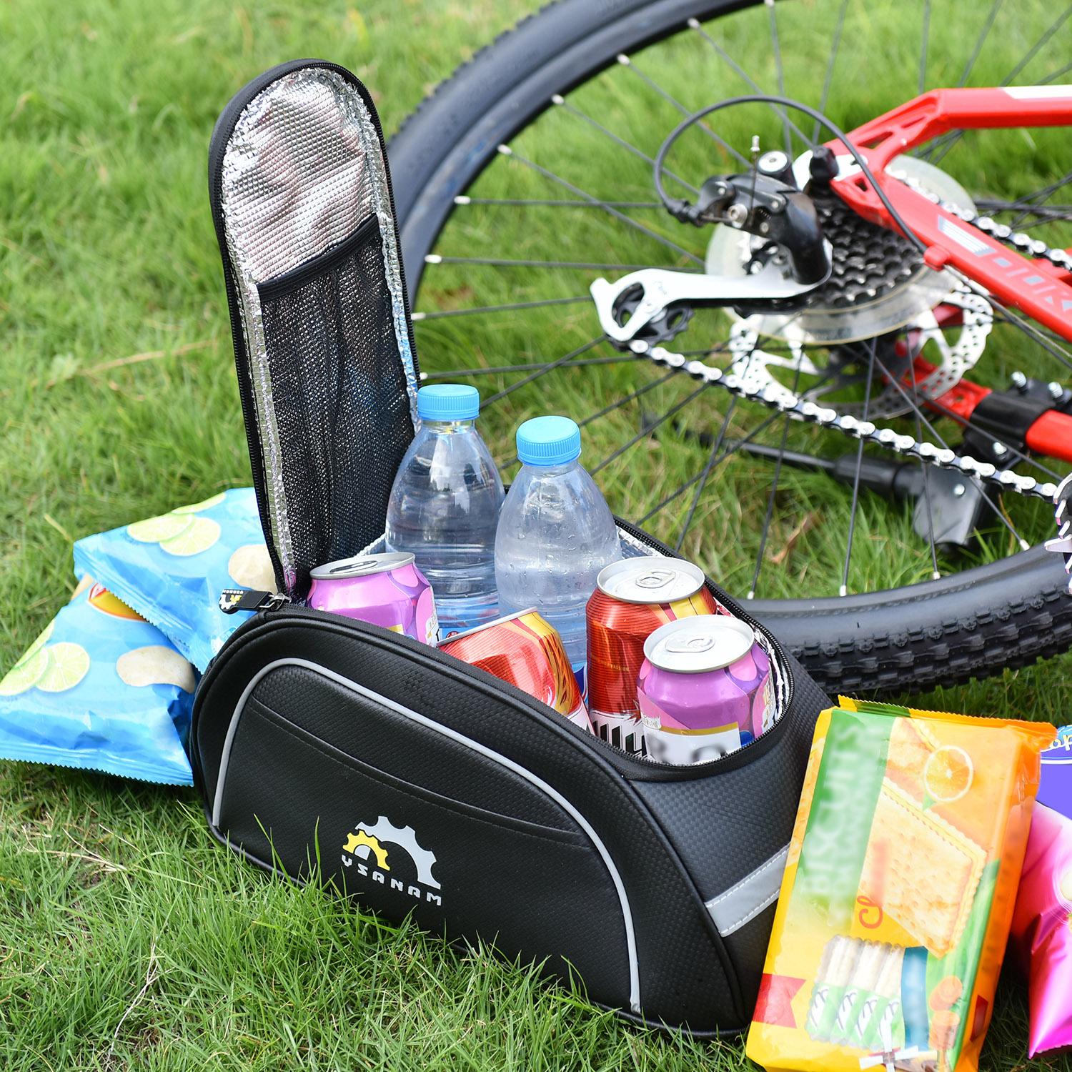 

Bike Luggage Bag Water Proof PU Leather Thermal Insulation Multifunctional Large Capacity Bike Rear Rack Bag
