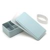 GEL-COOL Square Lunch Box, Linea Blue, Insulated Lid, Large Size (17.8 x 8.7 x 6 cm), 500ml Capacity, Single Layer, Suitable for Women, Men, and