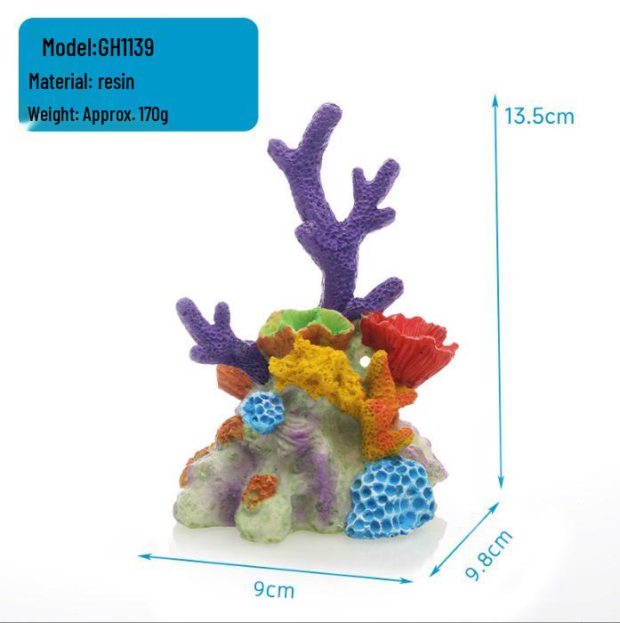 Coral Reef Aquarium Decorations - Resin Fish Tank Ornaments for Micro Landscapes
