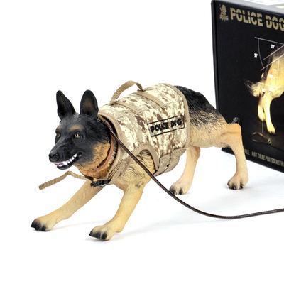 High Quality Small Proportion Military Scene Decoration Simulation German Shepherd 1:6 Police Dog Ornament
