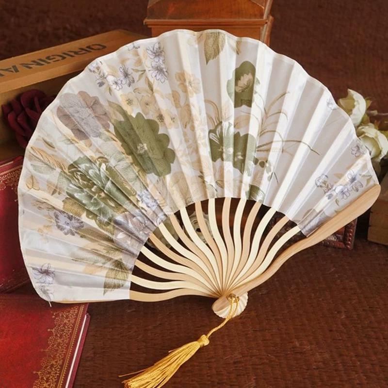 Ancient Style Ink Painting Folding Fan Japanese Style Female Chinese Style Classical Hanfu Folding Fan Dance Fan Silk Fan Summer