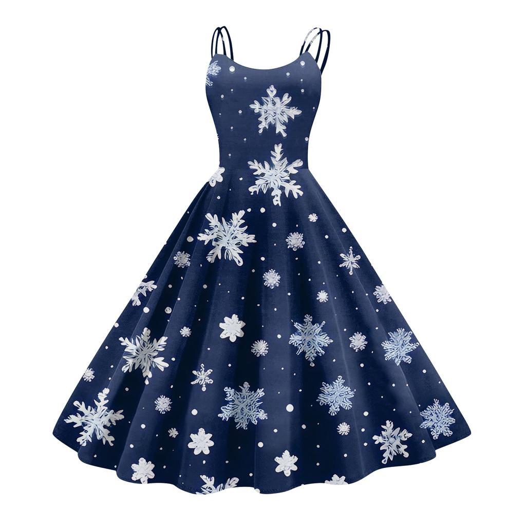 Damenmode Sexy trägerloses Gothic Cocktailkleid mit Weihnachtsgrafik, bedruckt, Vintage, lange Kleider