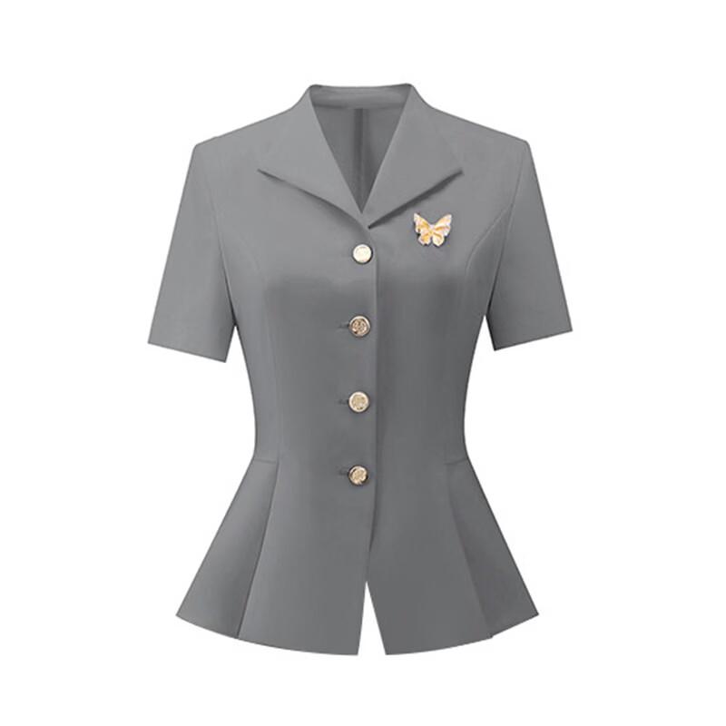 Elegantes Damen-Business-Anzugset mit kurzen Ärmeln