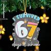 2D Flat Acrylic Ornamen Sign, " I Survived 67 Days of School" Acrylic Charm Pendant, No Electricity Needed, Nurseries, Vintage Home Decor Wall for Bar