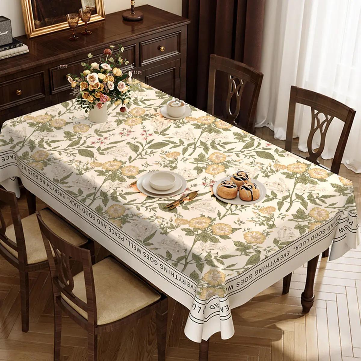 

1pcs French Tablecloth Waterproof Oil Resistant and Heat-resistant Fabric Home Rectangular Table Cushions Pvc Printed Tablecloth 50x120cm 1pcs