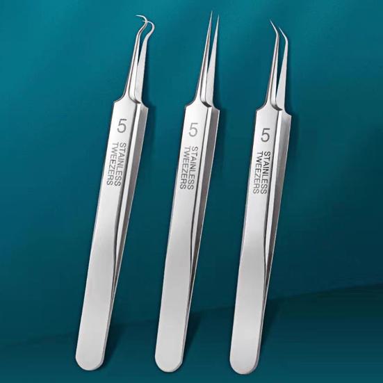 Acne Blackhead Tweezers Acne Needle Stainless Steel Blemish Extractor Acne Removal Kit for Clear Skin