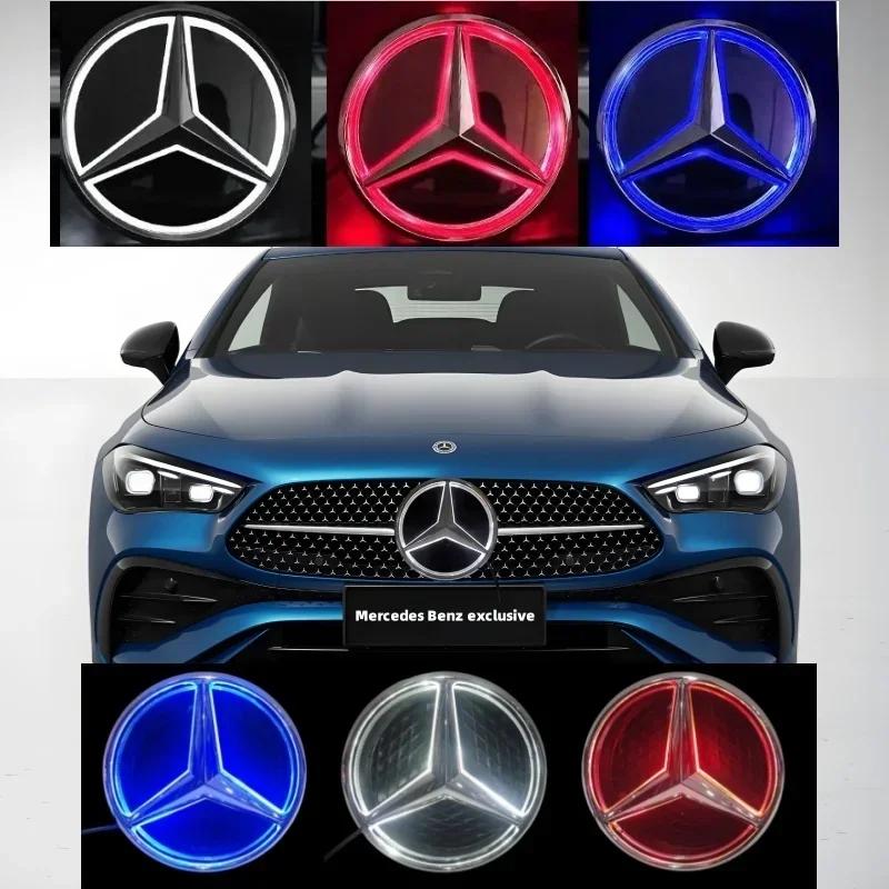 For Mercedes Benz For Mercedes Benz W205 W218 W207 W176 W212 Car Front Grill Logo Light Mirror Face LED Badge Emblem Luminous De