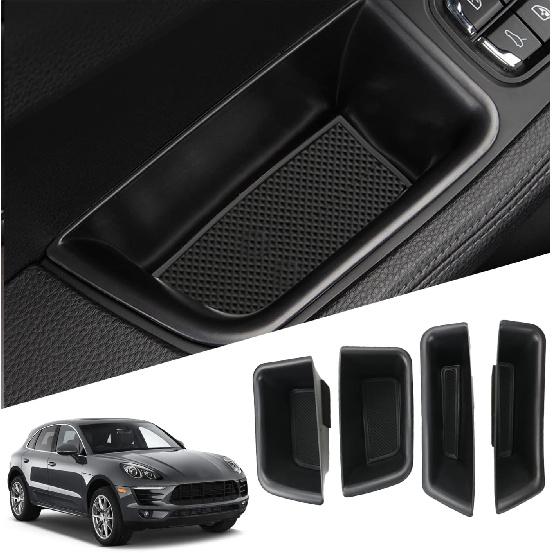 

(4 Packs)for Macan Accessories Porsche Macan Door Storage Box 2015-2026 Porsche Macan Door Tray Organizer Secondary Storage Box Compatible with