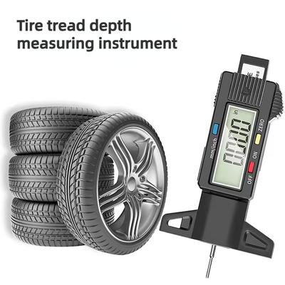 Digitální měřič hloubky dezénu pneumatik pro automobily, tloušťkoměry, detekce opotřebení automobilů, měřicí nástroje, nástroje pro opravu hloubkoměru
