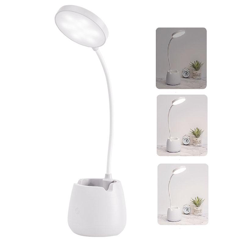 LED Desk Lamp High Brightness Eye ive USB Rechargeable Bedside Lamp Phone Holder for Bedroom