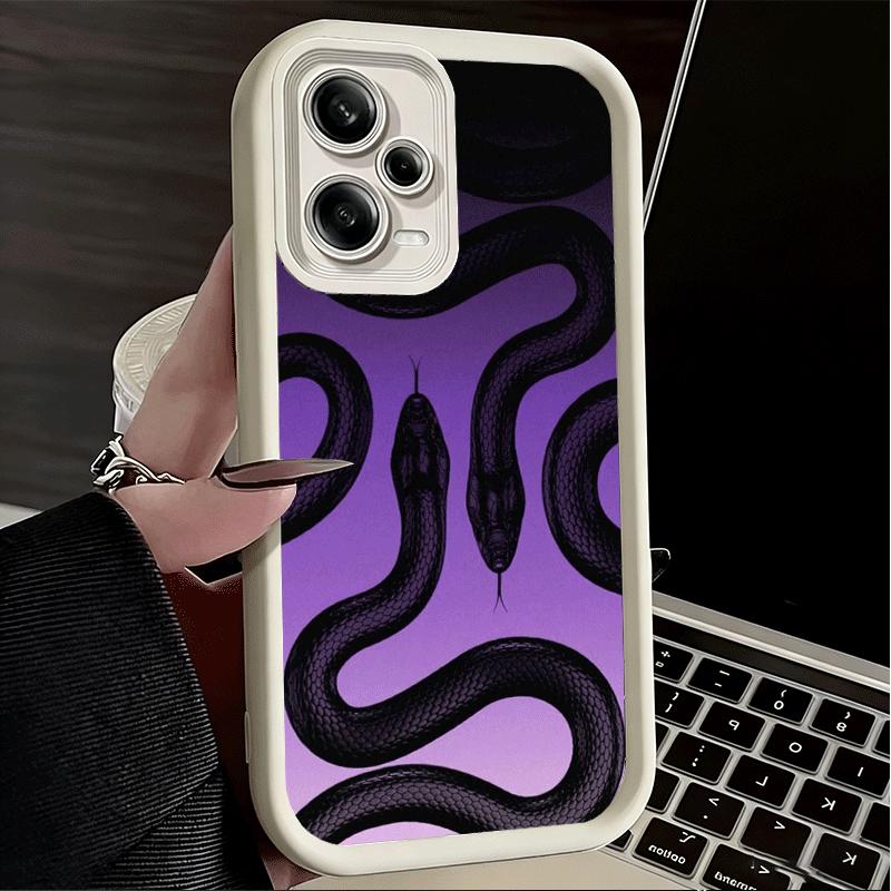 Phone Case for Xiaomi Redmi Note 15 14 13 Pro Plus Black Snake Doodle Shell 12S 11 11S 11T 5G 14S Soft Silicone Funda