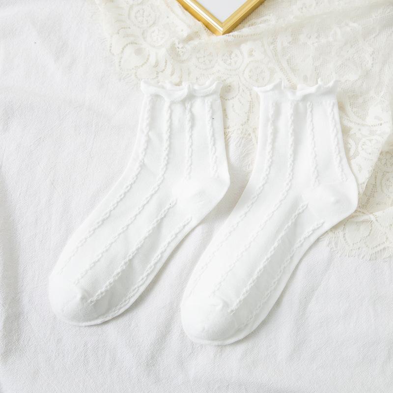 

Jk Socks Women S Spring And Summer Thin Japanese Lolita Ol Women S Socks, Lace Lace Bow Black And White Medium Tube Socks One size