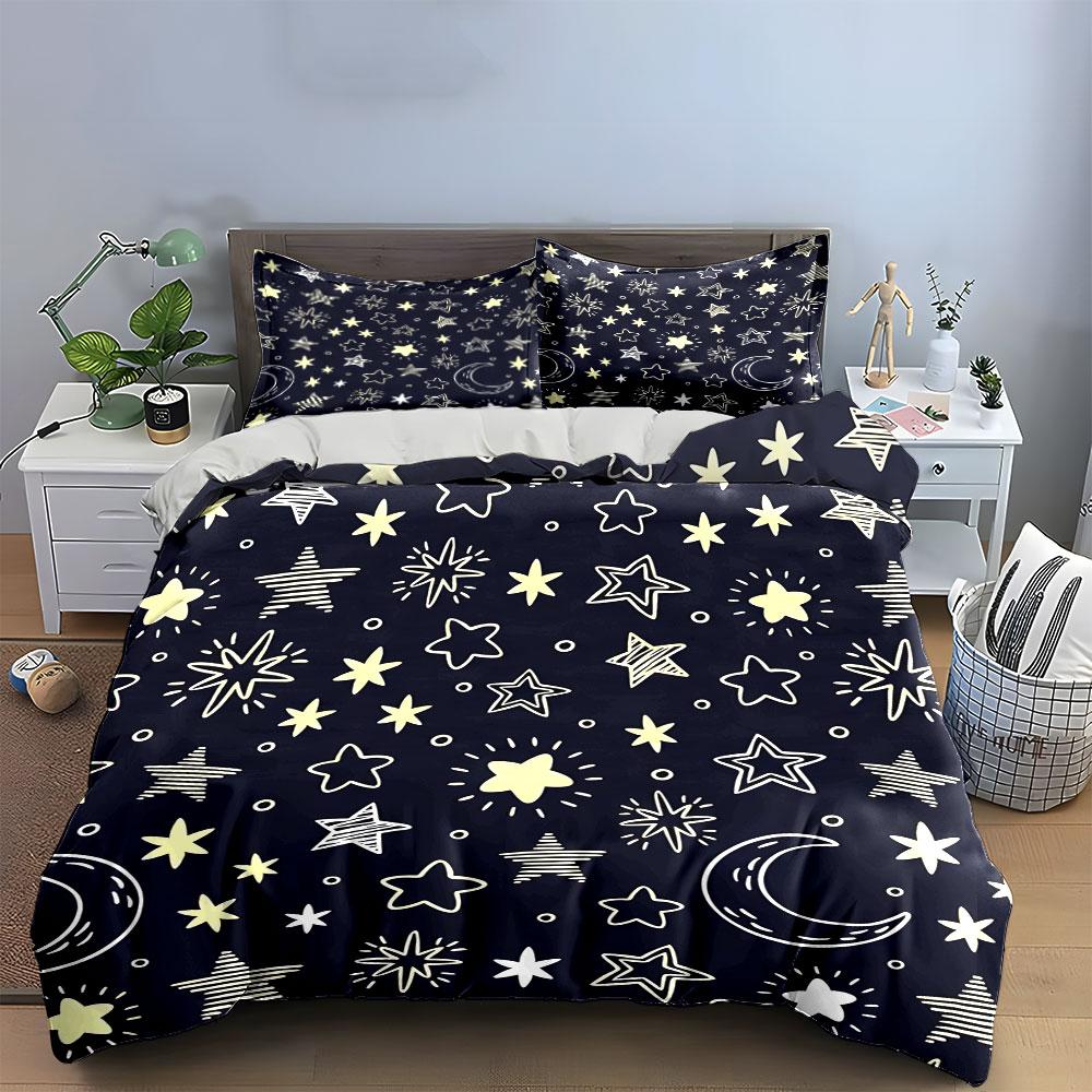 Night Sky Starry Set Multiple Sizes Kid'S And Adults' Bedroom Exquisite 3Pc Bedding Set, Gift