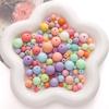 Handmade Beads 6-16mm Acrylic Mixed Colors Mixed Batch Frosted Round Beads Handmade Diy Hand Stringing Beads Jewelry Accessories Material Package