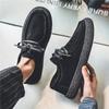 2025 Nya Lätta Canvas-skor för Herrar med Tjock Sula Mocka Mjuk Sula Andningsbara och Moderiktiga Gång Casual Denim-skor