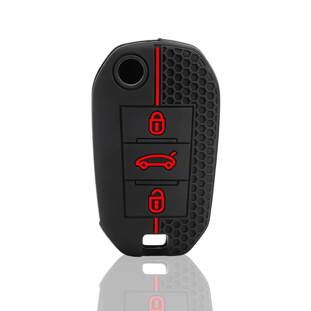 Silicone Car Key Case Cover For Citroen Berlingo 2026 C3 III Aircross C4 C4L C5 C6 C8 Picasso For Peugeot 208 2019 308 Key Cap