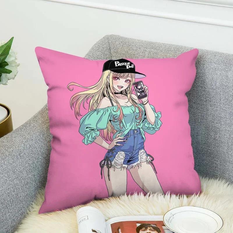 Kissenbezüge Kitagawa Marin Paar Kissen Kissenbezüge 50x50 Dekokissen für Sofa Autodekoration Kissenbezug Luxus Anime