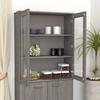 Vidaxl Nadstawka Hamar, Jasnoszara, 85X35X100 Cm, Lite Drewno Sosnowe
