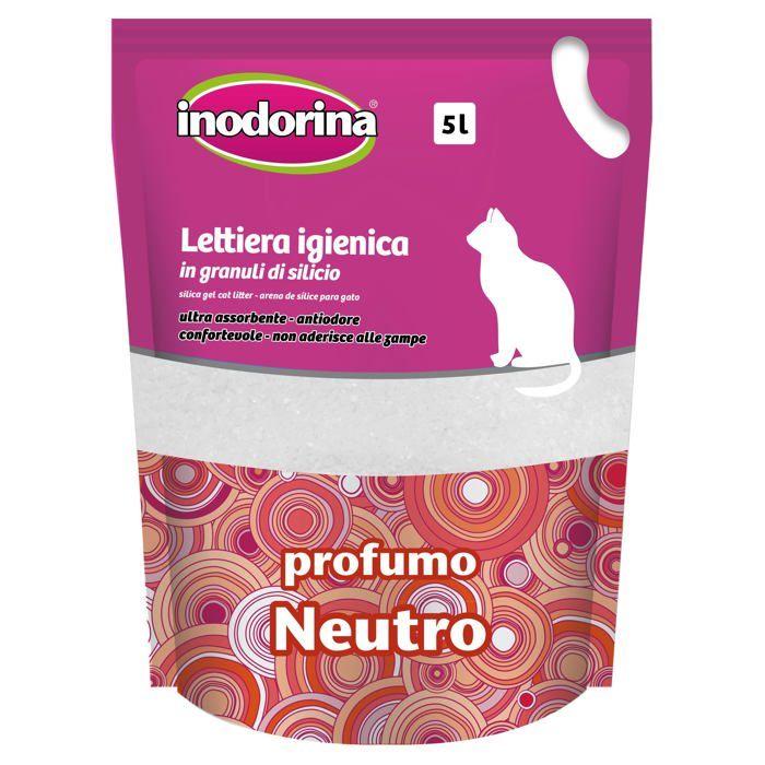 Litière pour chat - Inodorina - 5 L - Neutre - Multicolore - Coton - Classique - Taille unique - 11x24x38 cm - 2 kg