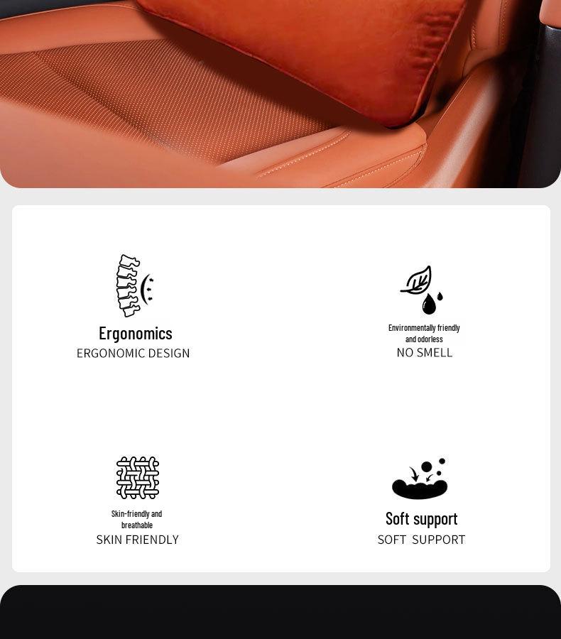 Smart Mobility Car Headrest, Lumbar & Neck Support with Seat Pillow for Porsche, Land Rover & Toyota