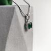 Серебряная подвеска с изумрудом nano 1.115ct (2205401)