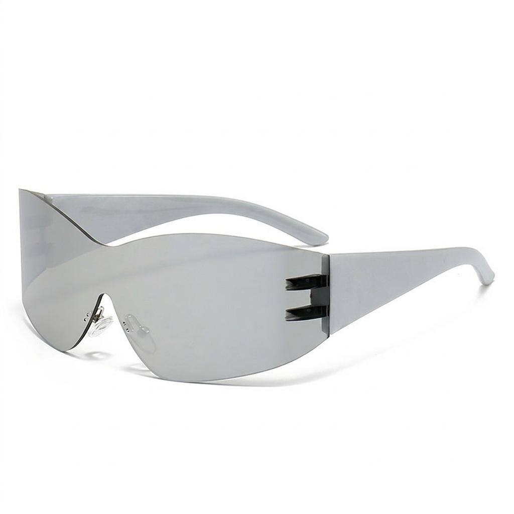 Sports Cycling Sunglasses Polarized Irregular Rimless Sunglasses Uv400 Shades Irregular Large Frame Sunglasses For Driving