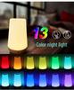 Rechargeable RGB Wood Grain Night Light with Remote - Creative Bedside Lamp