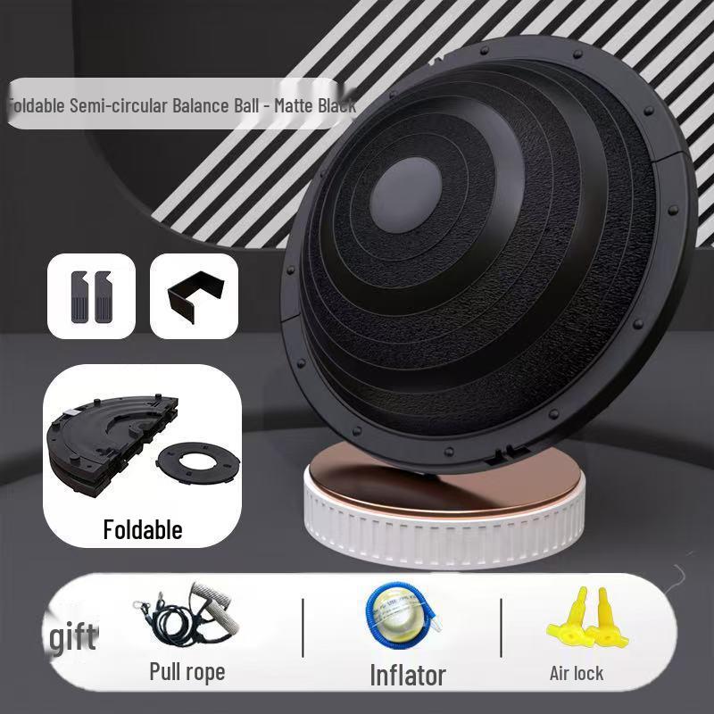 Thickened Explosion-Proof Half-Round Folding Fitness Yoga Balance Ball