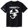 Abarth Scorpion 100% Cotton Men T-Shirt Abarth Scorpion White Black Cars Sports Racing Italy Motor Tuning Rally Car Men TShirt