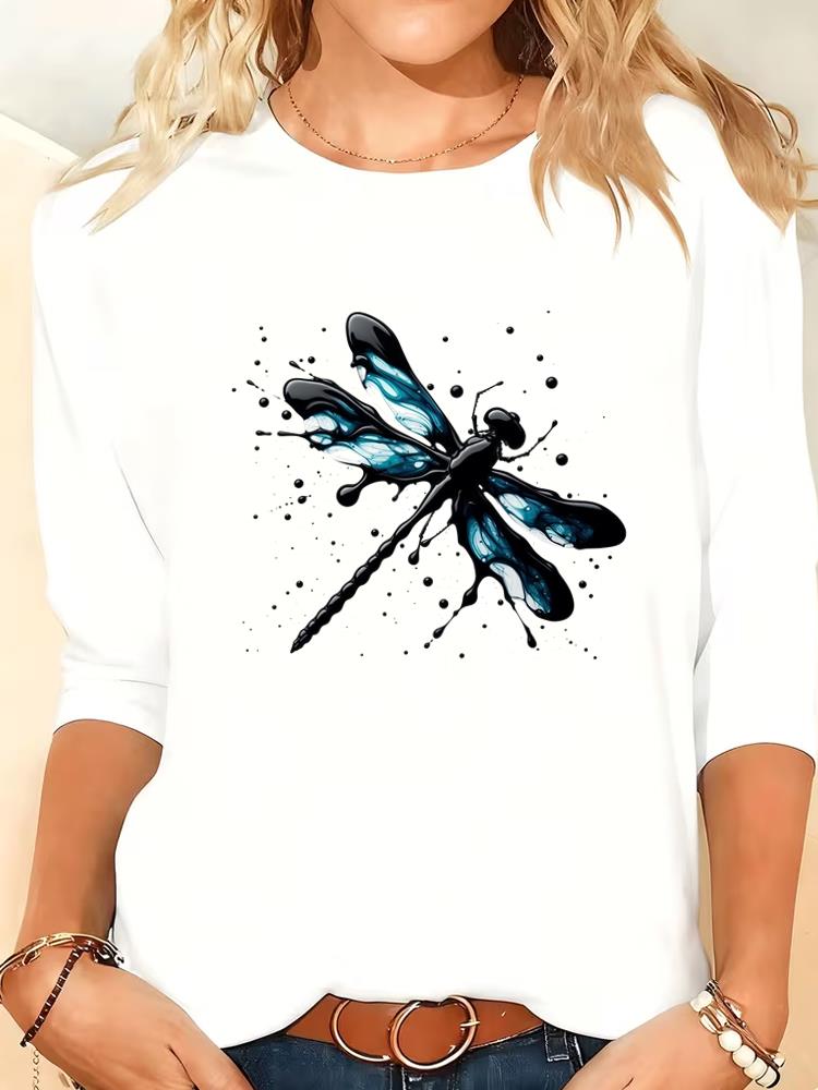 (Asian Size) love letter trend cute Women Clothing Long Sleeve T Shirt Tee Print autumn winter spring Casual Fashion Top o-neck Graphic T-shirts