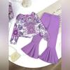 Kids Cartoon Casual Fashion Outfit Set Long Sleeve Top & Pants