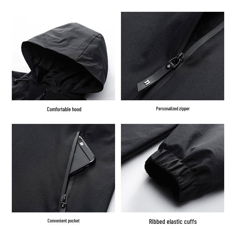 JEANSWEST Men's Hooded Casual Jacket