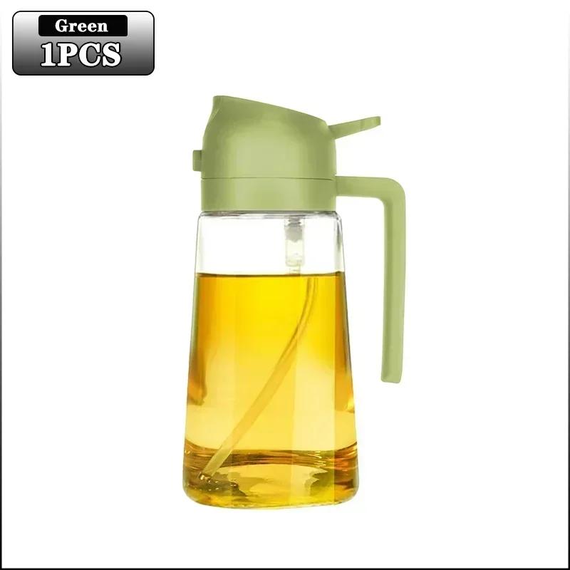 2 In 1 Glass Oil Spray Bottle with Pour Spout - Dual - Purpose for Olive Oil, Soy Sauce - Camping, Bbq, Baking Picnic Tool Amagi