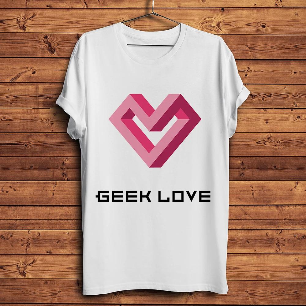

Heart Shape Penrose TriangleFunny Geek T Shirt New White Short Sleeve Unisex Casual Tshirt unisex Amusing Streetwear Tee S