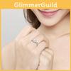 Elegant Women Geometric White Copper Ring Diamond Weddings Engagements