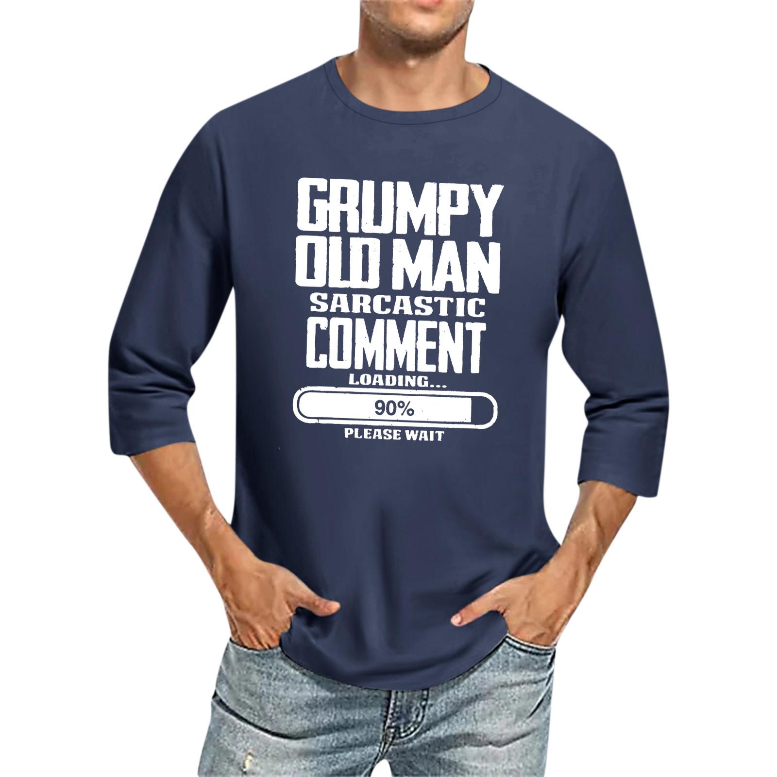 

Мужская повседневная модная футболка с круглым вырезом и рукавом три четверти XXXXL