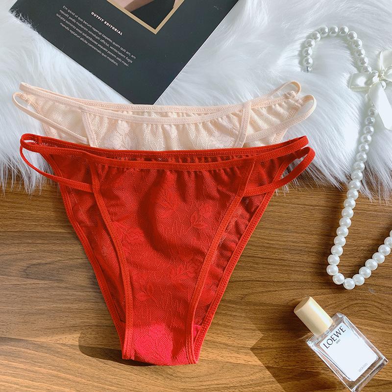 Big Yards Ms Summer New Interest Sexy Lace Double Fine with Pure Color Perfect Waist Briefs