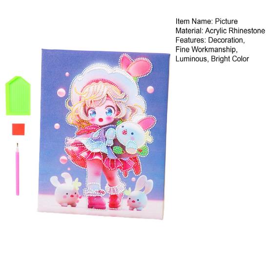 1 Set Diamond Painting Picture Durable Cartoon Design DIY Luminous Diamond Painting Kit