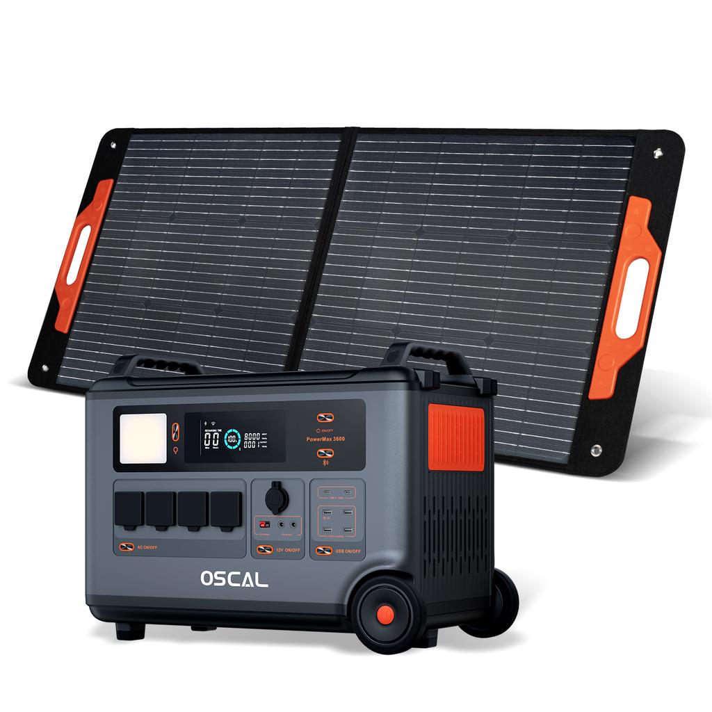 Oscal PM200 PRO Solar Panel Solar Generator Portable Power Station System Green Charging Foldable 200W Universal Panel