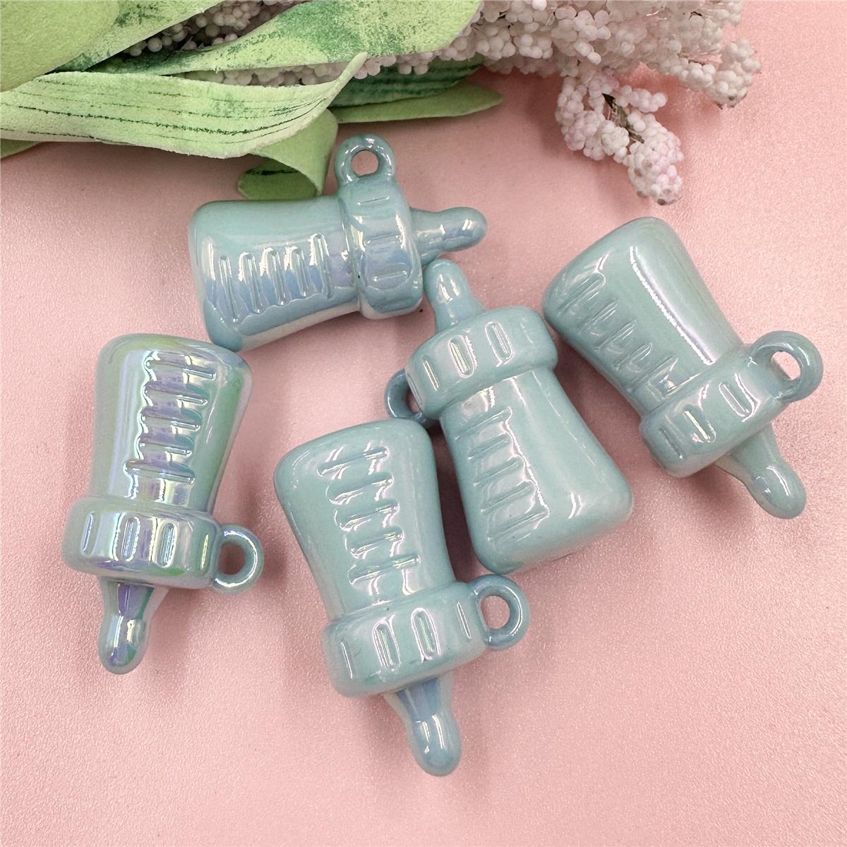 

5 шт. 20,8*33,7 мм акриловые бутылочки для кормления свободные бусины модные ювелирные аксессуары DIY материал ручной работы синий