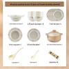 Panlu French White Peony 8-Person Ceramic Dinnerware Set