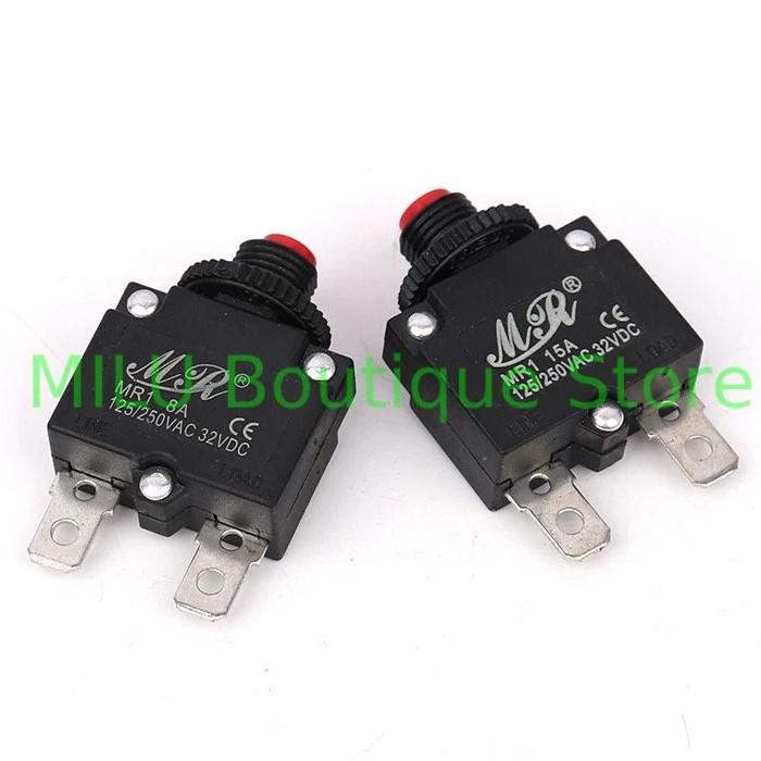 Circuit Breaker Overload Protector Switch Fuse 3A 4A 5A 6A 8A 10A 15A 20A 30A Thermal switch overload protector push button
