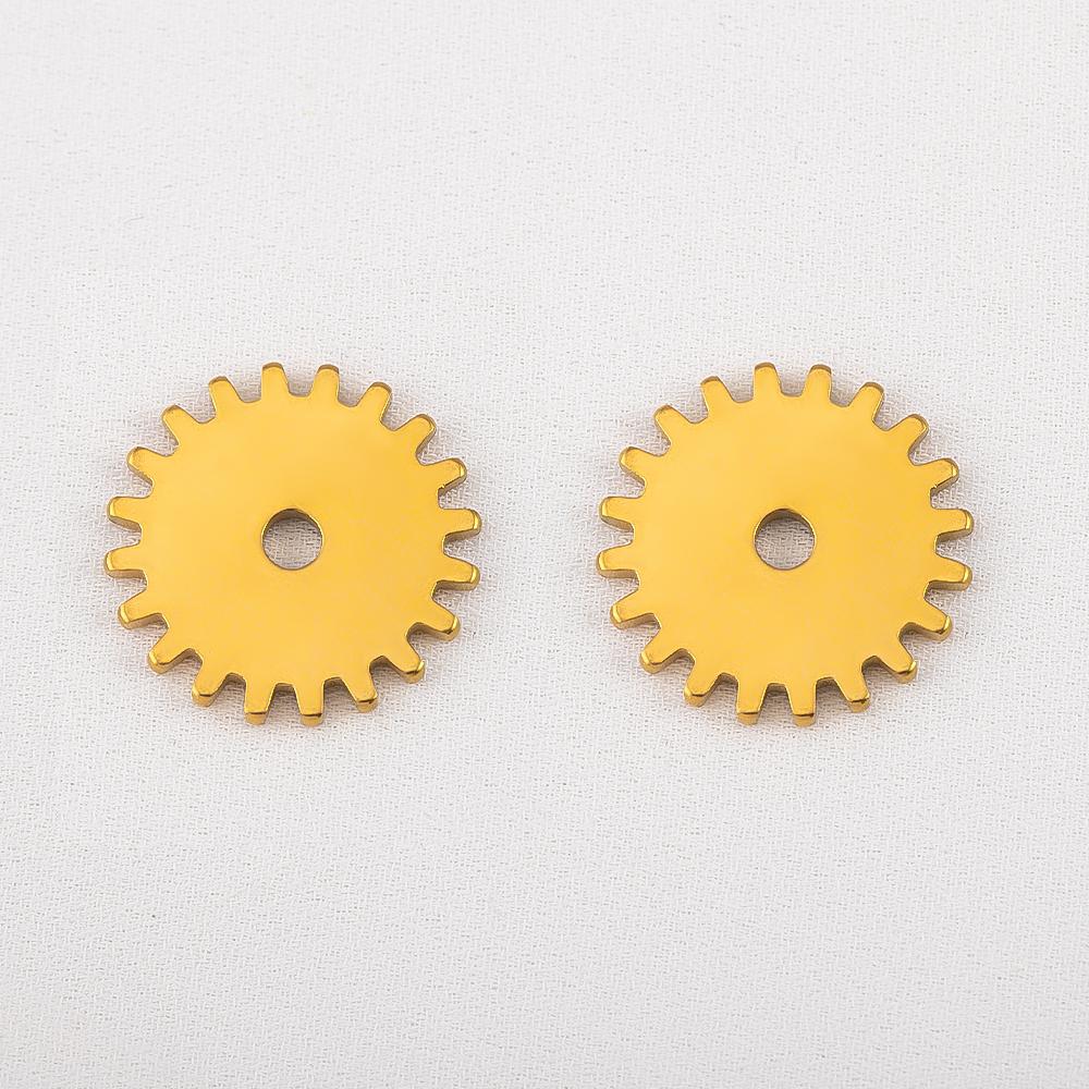 15pcs Stainless Steel Mechanical Steampunk Cogs Gears Clock Hour Hand Pendant Necklaces Bracelets Charm DIY Jewelry Making Decro