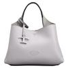 Tods Bolsa de Ombro Mini Tote de Couro com Pingente Removível em Metal em Forma de T Bolsas Femininas Violeta XBWAPAEL000QRI2L63