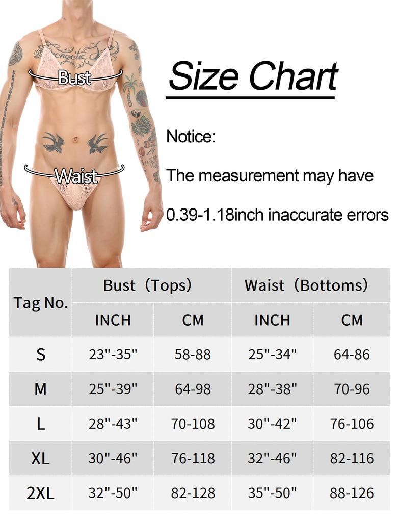 Gay Bikini Sexy Lace Transparent Inner Fake Girl Color S [Maeau] Men's Bra, Men's Shorts, Costume, Boys' Daughter's Underwear, T-Back, G-Strings,