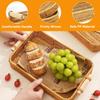 Wicker Tray Rectangular Rattan Tray for Fruit, Food Storage & Decoration – Essential for Home, Kitchen, Restaurant