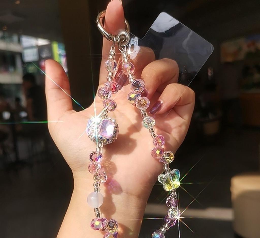Short Phone Lanyard High-end Light Luxury Bracelet Exquisite Handcrafted Beaded Pendant Ins Women's Hand-held Wrist Pendant