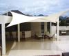 HIRARI Water Repellent X Rectangular UV Protection Shade Sail Ivory 300D Waterproof Polyester 3.6M 4.8M