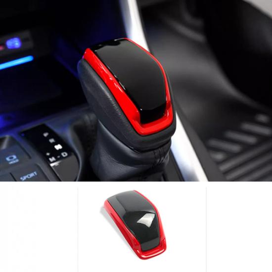 Red&black Car Gear Shift Knob Cover Trim For Toyota RAV4 -2025